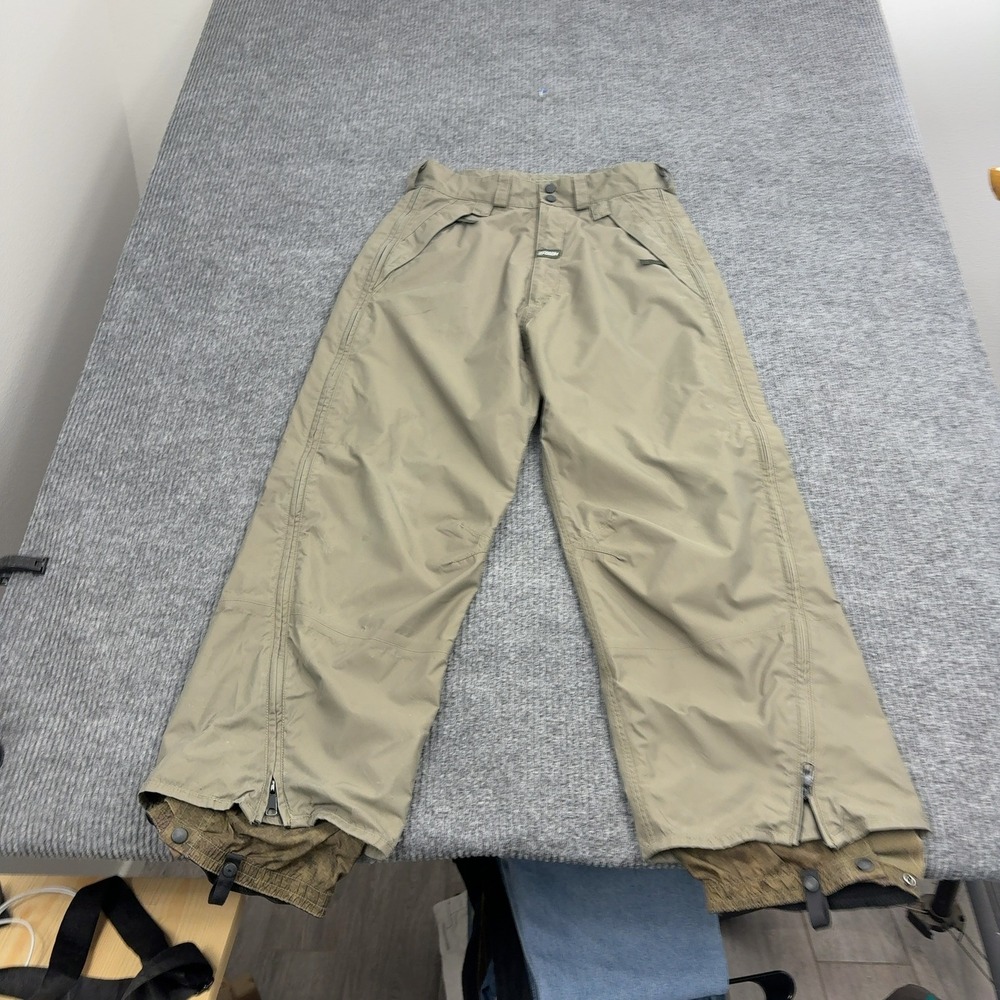 Forum Snowboard Pants Mens S Tan Polyester Baggy Y2K Gorpcore Ski Style